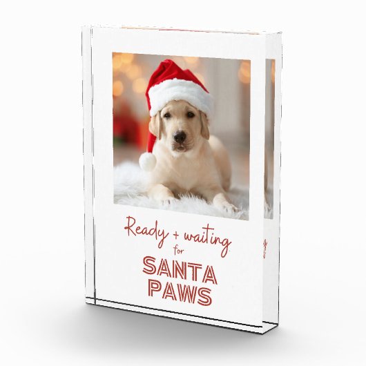 フォトブロック、サンタの犬の恋人クリスマスプレゼント フォトブロック (右)