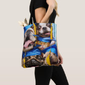 フォトブースで卒業した犬と猫 トートバッグ (クローズアップ)