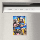 フォトブースで卒業した犬と猫 マグネット (インサイチュ (食洗機))