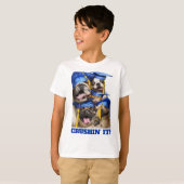 フォトブースで卒業した犬と猫 Tシャツ (正面フル)