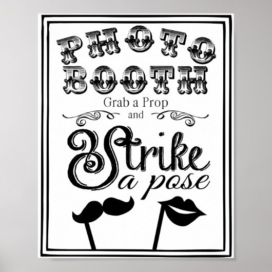 フォトブースのゲストブック ウェディングまたはパーティーのサイン ポスター (正面)