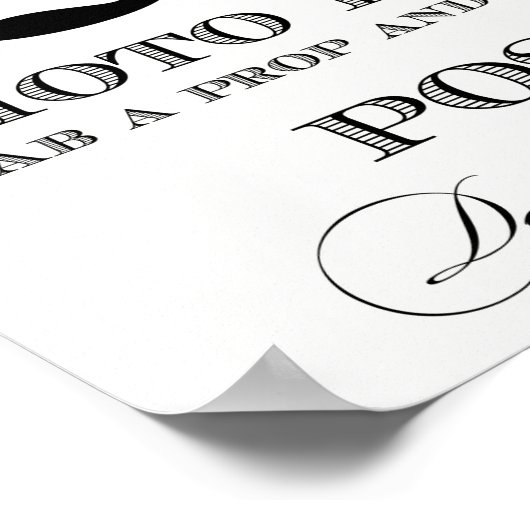 フォトブースのサイン – プロップを掴んでポーズを取る ポスター (角)