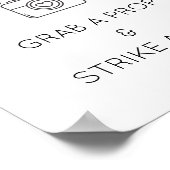 フォトブースのテンプレート結婚に署名，パーティー ポスター (角)