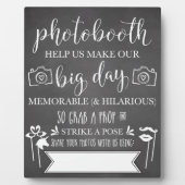 フォトブースのハッシュタグ結婚式パーティーのサイン フォトプラーク (正面)