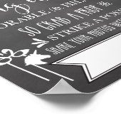 フォトブースのハッシュタグ結婚式パーティーのサイン ポスター (角)