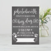 フォトブースのハッシュタグ結婚式パーティーのサイン 招待状 (スタンド正面)