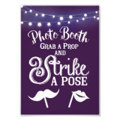 フォトブースのパーティー結婚または夕べ フォトプリント            (正面)