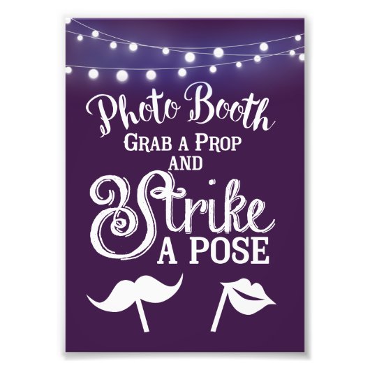 フォトブースのパーティー結婚または夕べ フォトプリント            (正面)