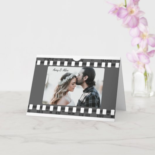 フォトブースのフィルムストリップパーソナライズされた写真テンプレート カード (蘭)