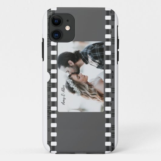 フォトブースのフィルムストリップパーソナライズされた写真テンプレート Case-Mate iPhoneケース (裏面)