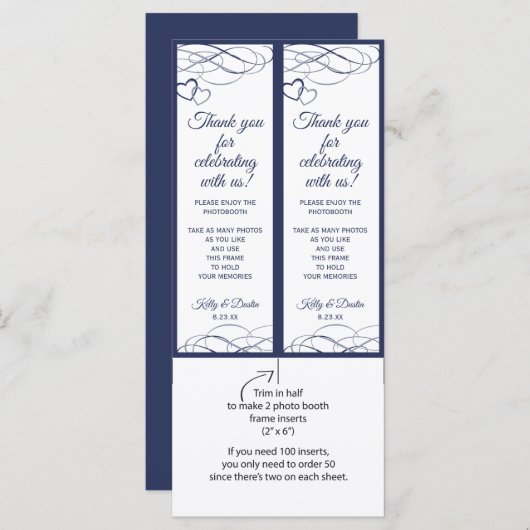 フォトブースのフレーム挿入 |最愛（ネイビーブルー） (正面/裏面)