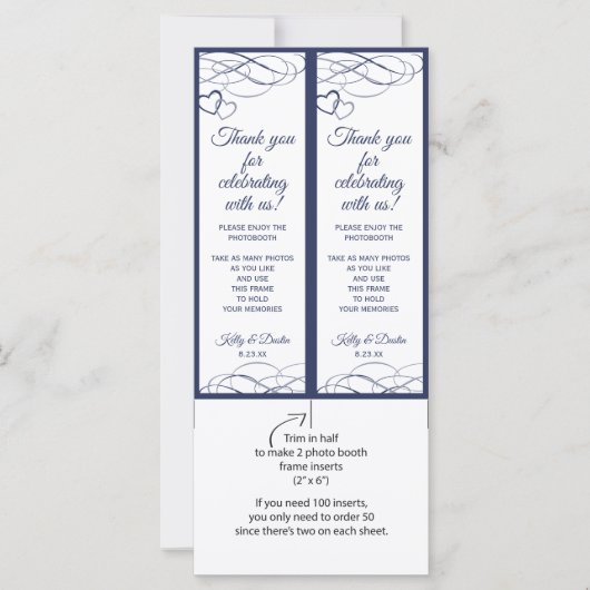 フォトブースのフレーム挿入 |最愛(ネイビーブルー) (正面)
