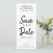 フォトブースのブックマークおもしろいを保存結婚する日付 招待状 (スタンド正面)