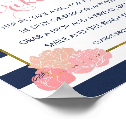 フォトブースのポスター署名 |ミッドナイト赤面牡丹 ポスター (角)