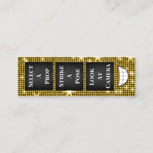 フォトブースの名刺 スキニー名刺 (正面)