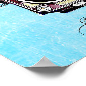 フォトブースの看板, 青いビンテージカメラ ポスター (角)