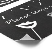 フォトブースの結婚式のゲストブックの看板 黒板 ポスター (角)