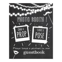 フォトブースの結婚式のゲストブックの看板 黒板