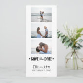 フォトブースの結婚式事前案内カード セーブザデート (スタンド正面)