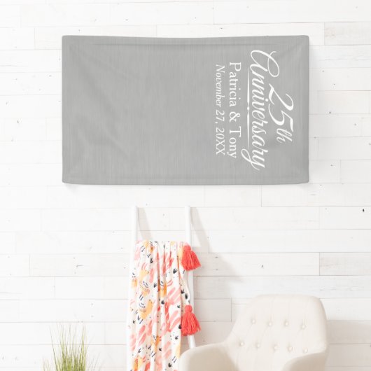 フォトブースの背景 – 25結婚周年 横断幕 (インサイチュ)