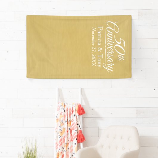 フォトブースの背景 – 50周年結婚を迎える 横断幕 (インサイチュ)