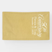 フォトブースの背景 – 50周年結婚を迎える 横断幕 (横)