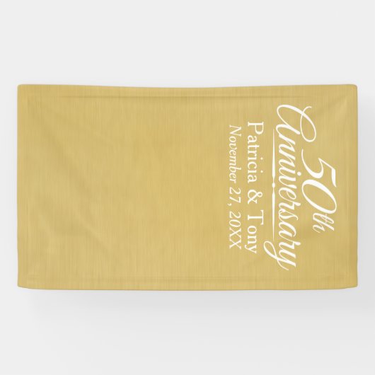 フォトブースの背景 – 50周年結婚を迎える 横断幕 (横)