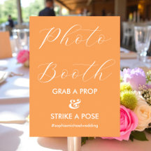 フォトブースオレンジホワイト結婚ズ