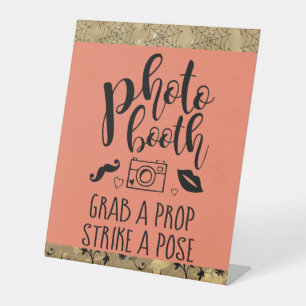 フォトブースカスタムPハロウィン結婚のプロップ 台座サイン