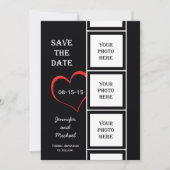 フォトブーススタイル日付招待状カードの保存 セーブザデート (正面)