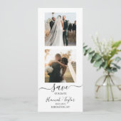 フォトブースストリップ結婚式の日付を保存 (スタンド正面)