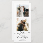 フォトブースストリップ結婚式の日付を保存 (正面/裏面)