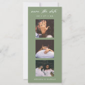 フォトブースストリップQRセージ結婚式の日付を保存 (正面)