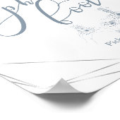 フォトブースダスティブルーフローラ標識 ポスター (角)