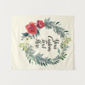 フォトブースデコール、結婚クリスマスのバックドロップ タペストリー (正面(横))