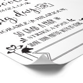 フォトブースハッシュタグウェディングパーティサイン–5x7 ポスター (角)