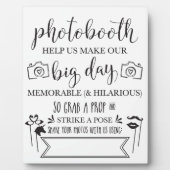 フォトブースハッシュタグウェディングパーティーサインプラーク8x10 フォトプラーク (正面)