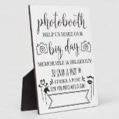 フォトブースハッシュタグウェディングパーティーサインプラーク8x10 フォトプラーク (側面)