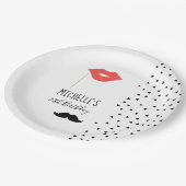 フォトブースパーティー パーソナライズされた ペーパープレート (アングル)