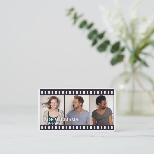 フォトブースフィルムストリップ写真 名刺 (スタンド正面)