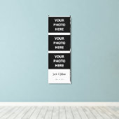 フォトブースフォトストリップカスタム写真コラージュ キャンバスプリント (インサイチュ (ウッドフロア))