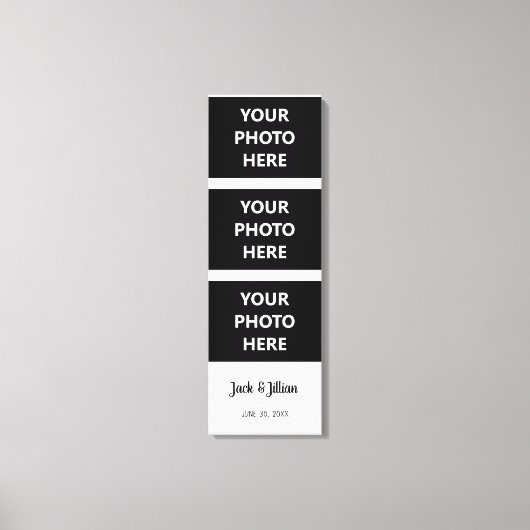 フォトブースフォトストリップカスタム写真コラージュ キャンバスプリント (正面)