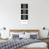 フォトブースフォトストリップカスタム写真コラージュ キャンバスプリント (インサイチュ (寝室))