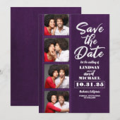 フォトブースブックマークをテーマにしたおもしろい日付の保存 セーブザデート (正面/裏面)