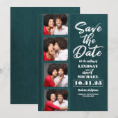 フォトブースブックマークをテーマにしたおもしろい日付の保存 セーブザデート (正面/裏面)