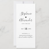 フォトブースブックマークウェディング日付の保存 セーブザデート (裏面)