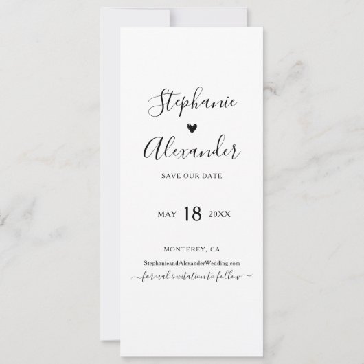 フォトブースブックマークウェディング日付の保存 セーブザデート (裏面)