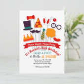 フォトブースプロップパーティの招待状 招待状 (スタンド正面)