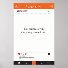 フォトブースプロップフレームポスターオランとブラック ポスター