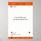 フォトブースプロップフレームポスターソーシャルメディアデザイン ポスター (正面)